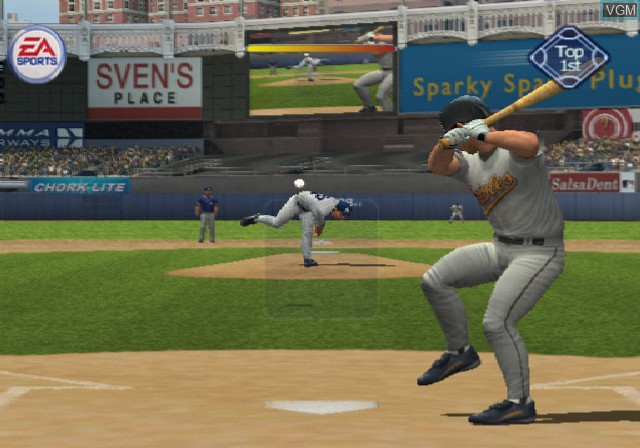 In-game screen of the game Triple Play Baseball on Sony Playstation 2
