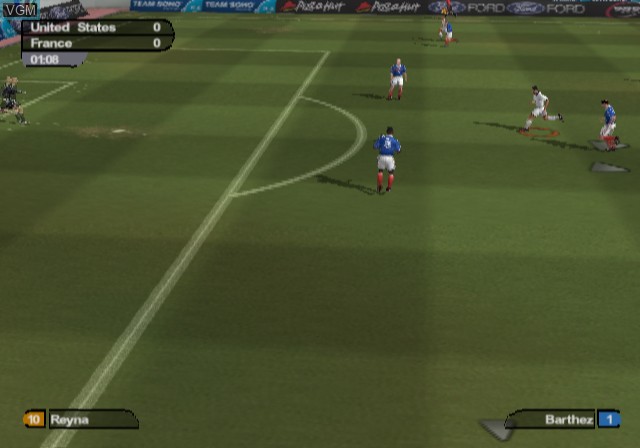 In-game screen of the game World Tour Soccer 2002 on Sony Playstation 2