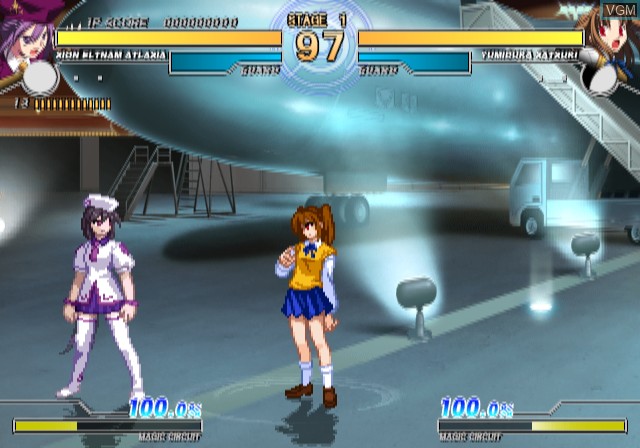In-game screen of the game Melty Blood - Actress Again on Sony Playstation 2