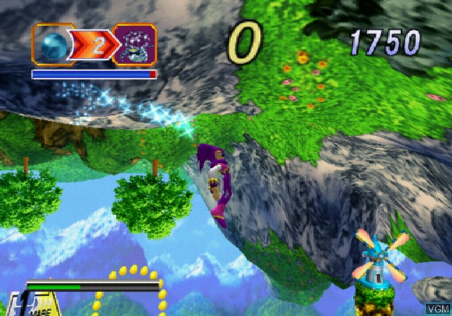 In-game screen of the game NiGHTS into Dreams... on Sony Playstation 2