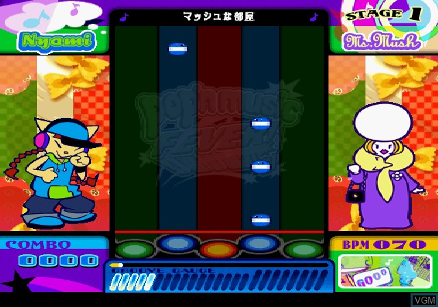 In-game screen of the game Pop'n Music 14 Fever! on Sony Playstation 2