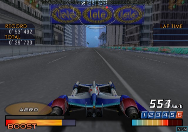 In-game screen of the game Shinseiki GPX Cyber Formula - Road to the Infinity on Sony Playstation 2