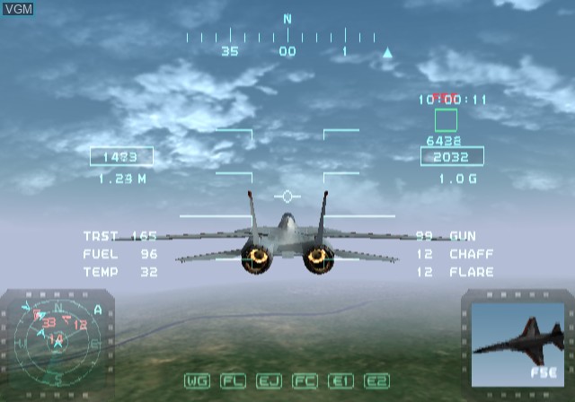 In-game screen of the game Sidewinder Max on Sony Playstation 2