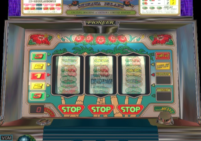 In-game screen of the game Slotter Up Mania - Chou Oki-Slot! Pioneer Special on Sony Playstation 2