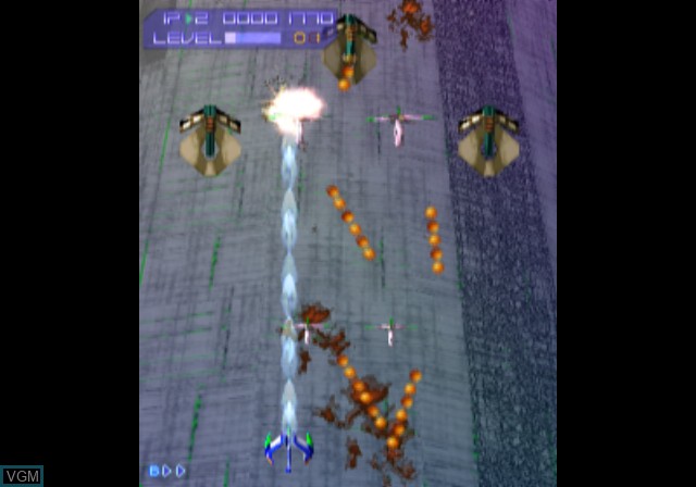 In-game screen of the game Psyvariar - Medium Unit on Sony Playstation 2