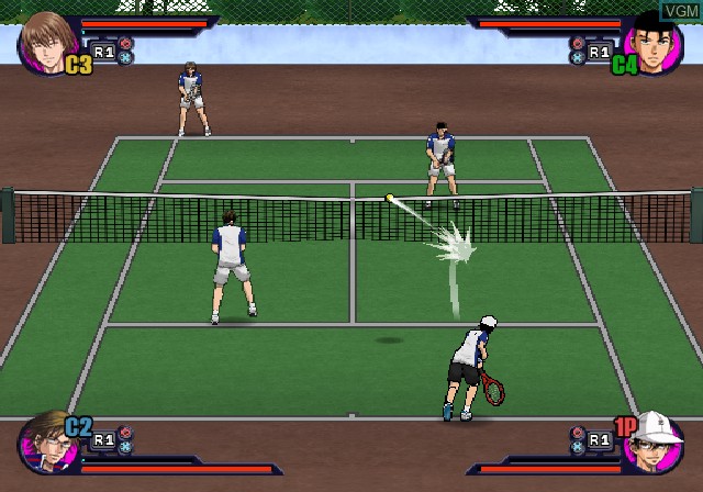 In-game screen of the game Tennis no Oji-Sama - Smash Hit! on Sony Playstation 2