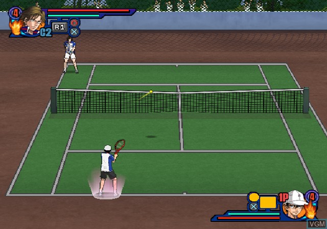 In-game screen of the game Tennis no Oji-Sama - Smash Hit! 2 on Sony Playstation 2