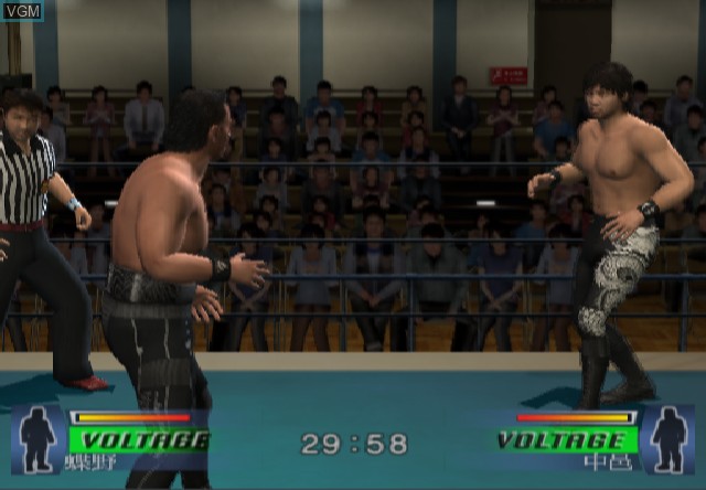In-game screen of the game Wrestle Kingdom on Sony Playstation 2