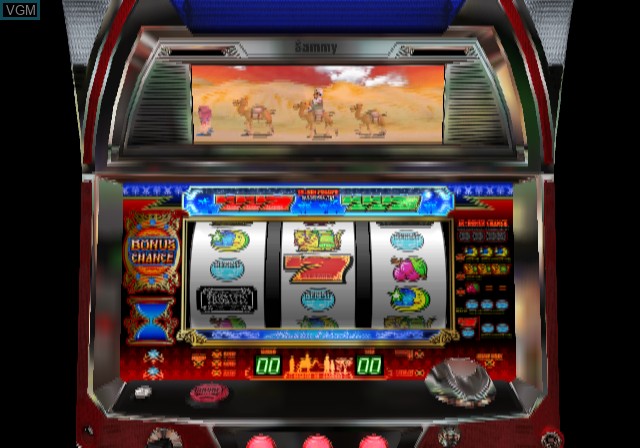 In-game screen of the game Jissen Pachi-Slot Hisshouhou! Aladdin II Evolution on Sony Playstation 2