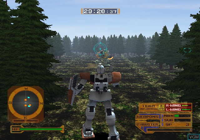 In-game screen of the game Kidou Senshi Gundam Senki - Lost War Chronicles on Sony Playstation 2