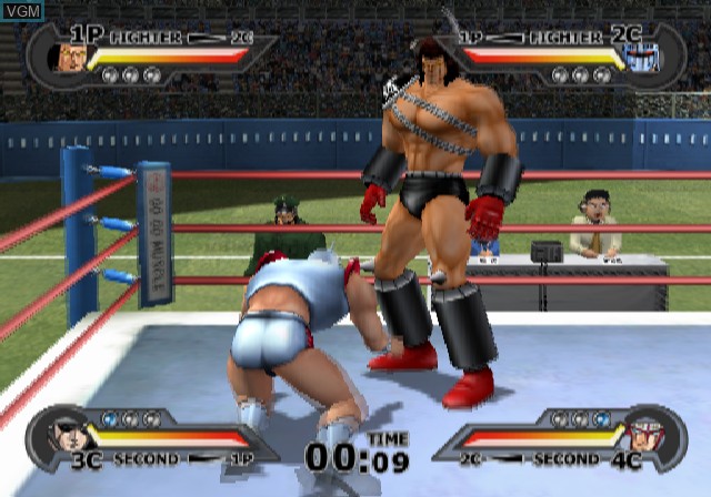 In-game screen of the game Kinnikuman Generations on Sony Playstation 2