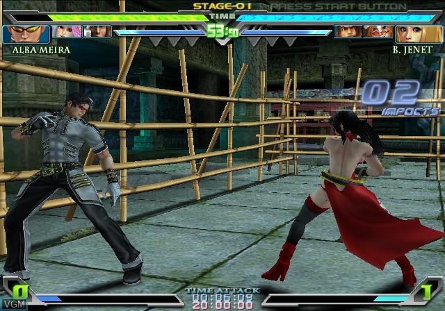 In-game screen of the game King of Fighters Maximum Impact Regulation A on Sony Playstation 2