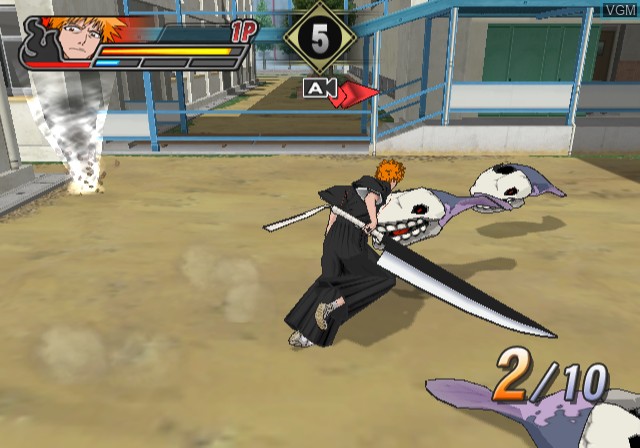 In-game screen of the game Bleach - Blade Battlers 2nd on Sony Playstation 2