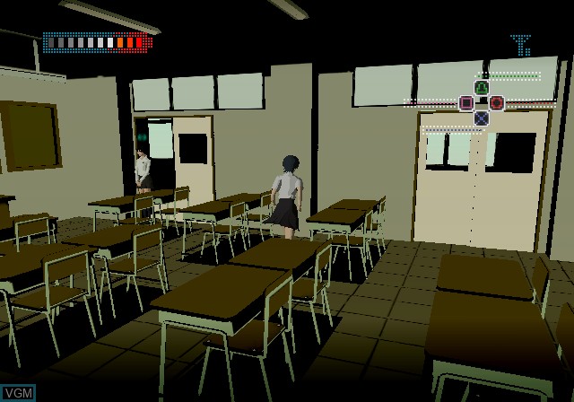 In-game screen of the game Blood+ One Night Kiss on Sony Playstation 2