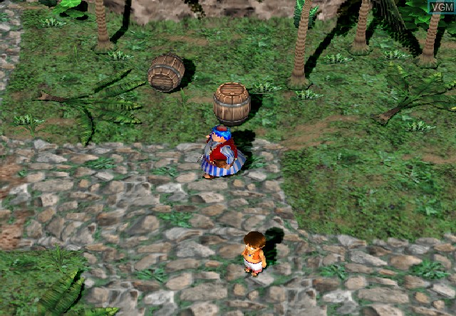 In-game screen of the game Dragon Quest Characters - Torneko no Daiboiken 3 - Fushigi no DungeonDragon Quest Characters - Torneko no Daibouken 3 - Fushigi no Dungeon on Sony Playstation 2