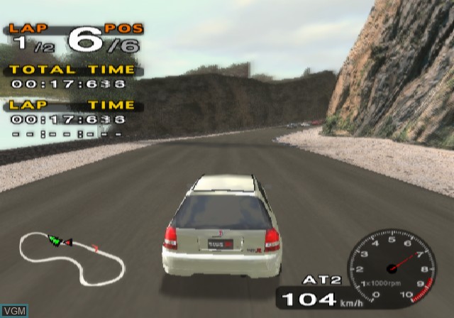 In-game screen of the game Driving Emotion Type-S on Sony Playstation 2