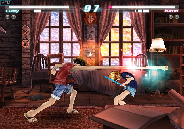 In-game screen of the game Fighting for One Piece on Sony Playstation 2
