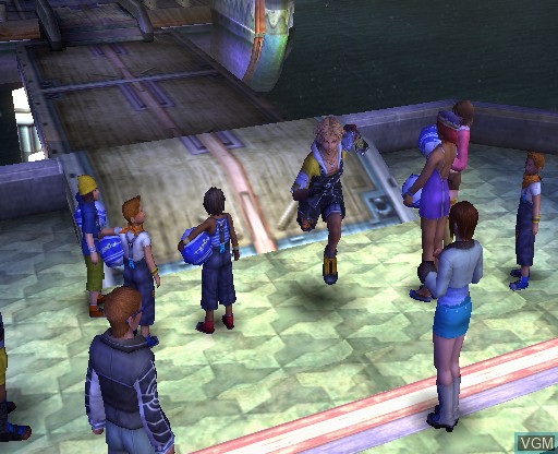 In-game screen of the game Final Fantasy X International on Sony Playstation 2
