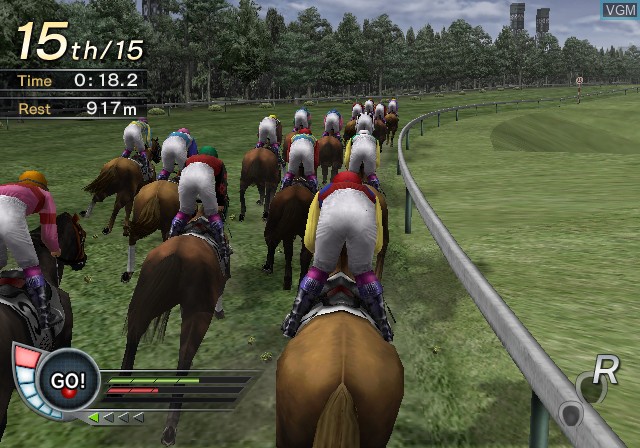 In-game screen of the game G1 Jockey 3 2005 Nendoban on Sony Playstation 2
