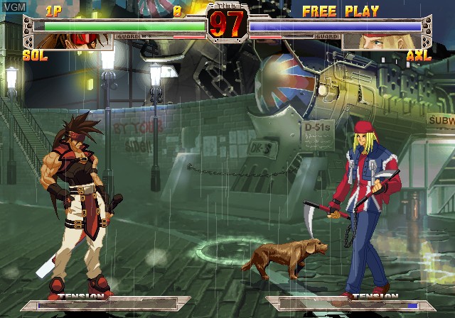 In-game screen of the game Guilty Gear X Plus on Sony Playstation 2