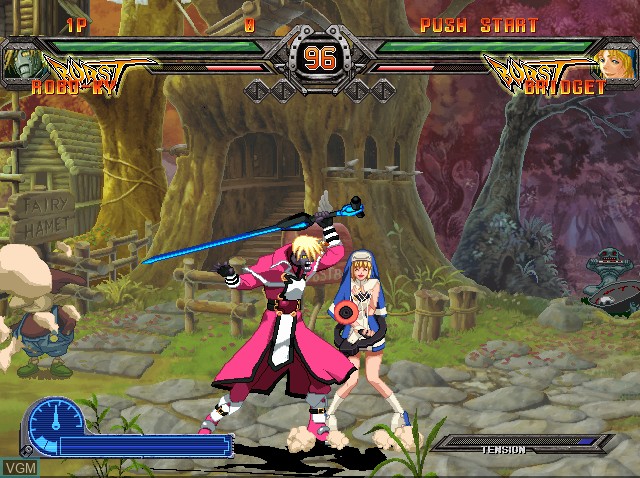In-game screen of the game Guilty Gear XX Slash on Sony Playstation 2