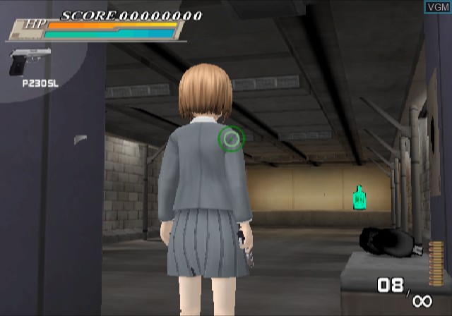 In-game screen of the game Gunslinger Girl Volume II on Sony Playstation 2