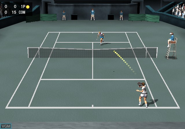 In-game screen of the game Tennis Court Smash on Sony Playstation 2