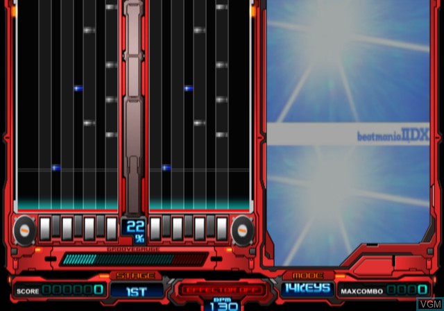 In-game screen of the game BeatMania IIDX 11 - IIDX Red on Sony Playstation 2