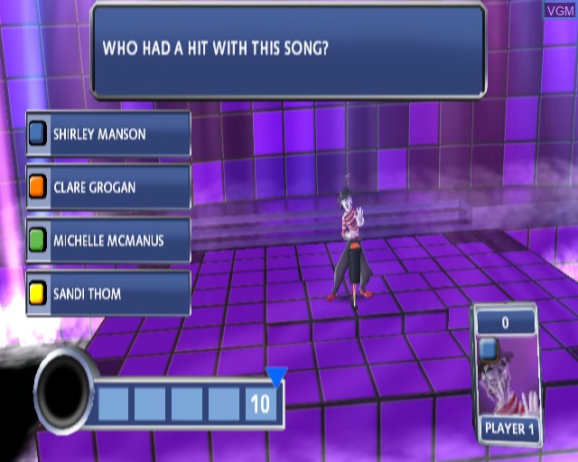 In-game screen of the game Buzz! The Pop Quiz on Sony Playstation 2