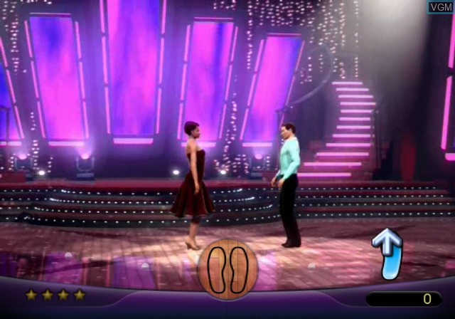 In-game screen of the game Dancing with the Stars on Sony Playstation 2