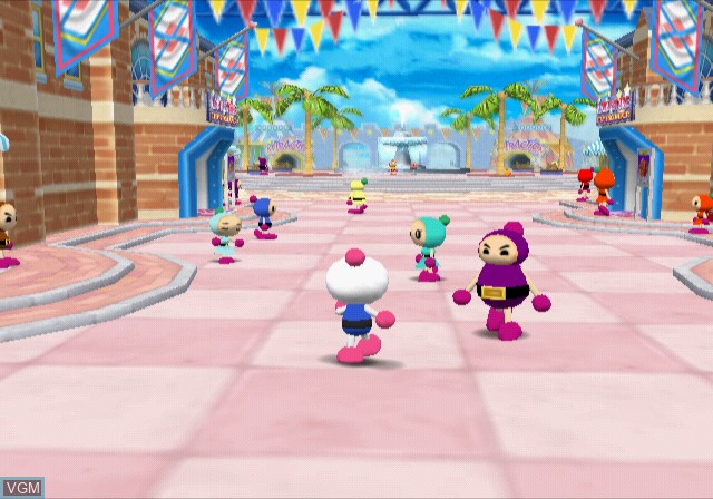 In-game screen of the game Bomberman Land 3 on Sony Playstation 2