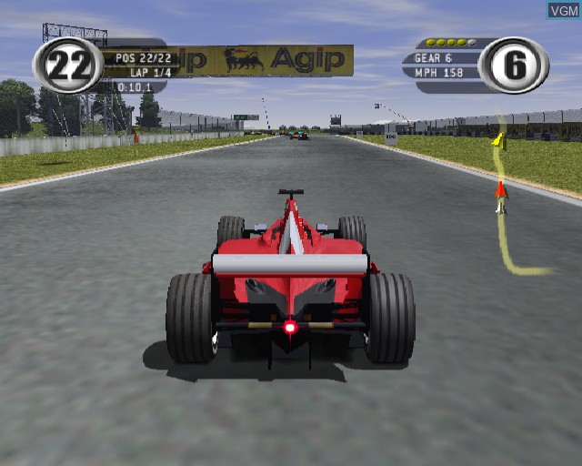 In-game screen of the game F1 2001 on Sony Playstation 2