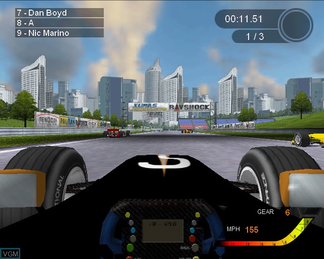 In-game screen of the game Formula Challenge on Sony Playstation 2