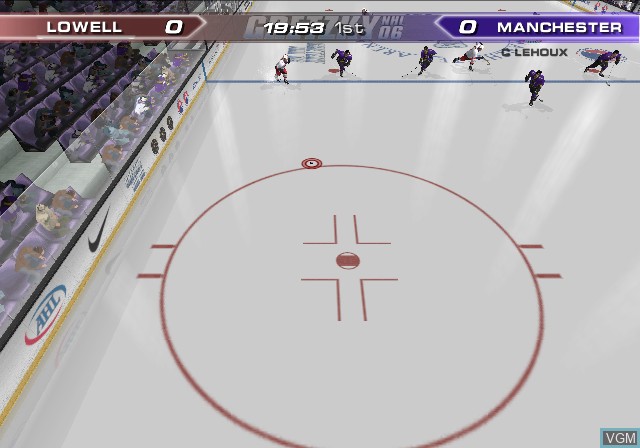 In-game screen of the game Gretzky NHL 06 on Sony Playstation 2