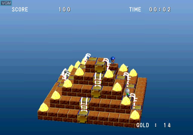 In-game screen of the game Hudson Selection Vol. 1 - Cubic Lode Runner on Sony Playstation 2