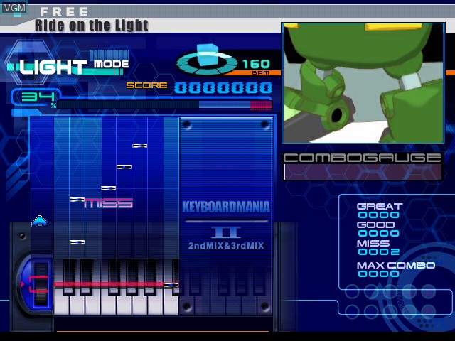 In-game screen of the game KeyboardMania II - 2nd Mix & 3rd Mix on Sony Playstation 2