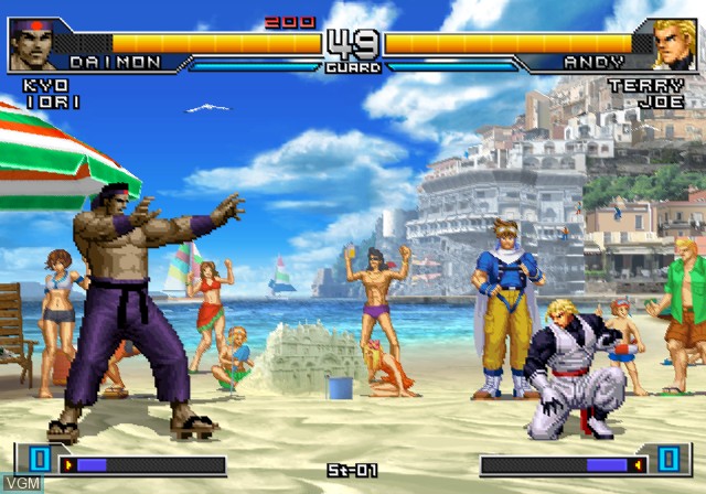 In-game screen of the game King of Fighters 2002 Unlimited Match, The on Sony Playstation 2