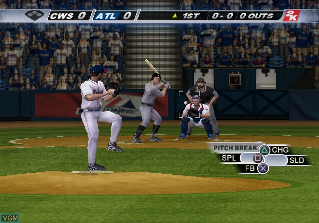 In-game screen of the game Major League Baseball 2K6 on Sony Playstation 2