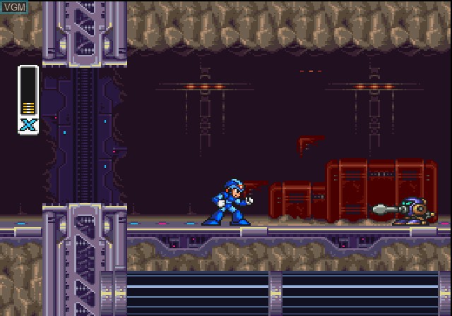 In-game screen of the game Mega Man X Collection on Sony Playstation 2