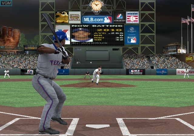 In-game screen of the game MLB 11 - The Show on Sony Playstation 2