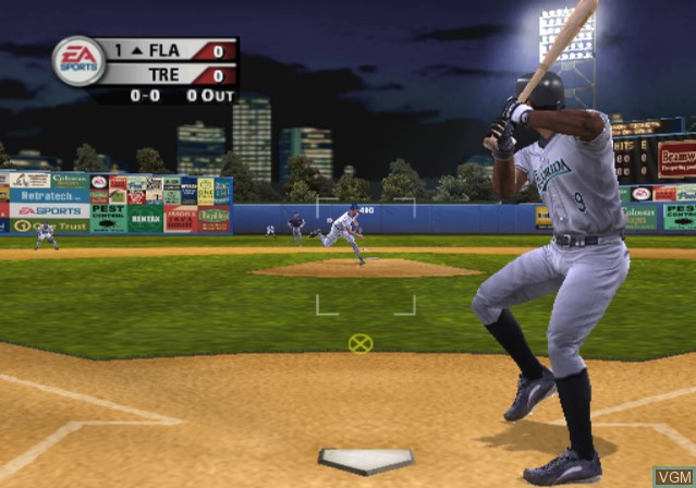 In-game screen of the game MVP Baseball 2004 on Sony Playstation 2