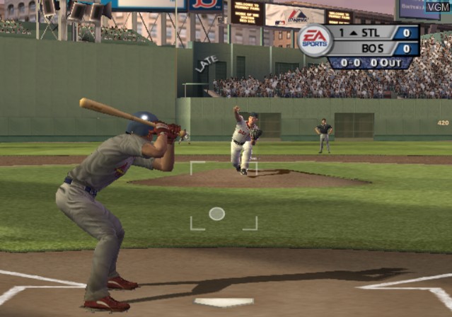 In-game screen of the game MVP Baseball 2005 on Sony Playstation 2
