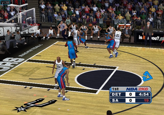 In-game screen of the game NBA 2K6 on Sony Playstation 2