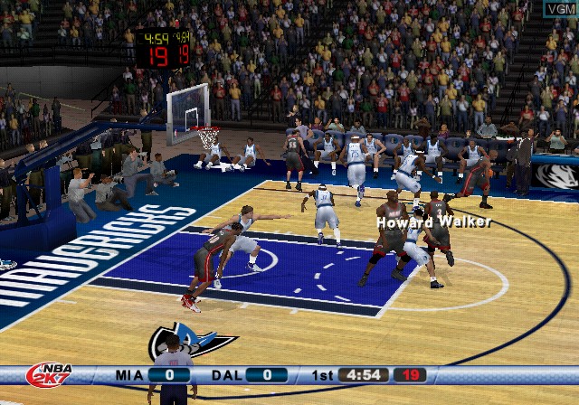 In-game screen of the game NBA 2K7 on Sony Playstation 2