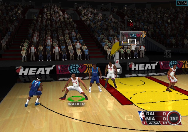In-game screen of the game NBA 07 on Sony Playstation 2