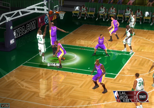 In-game screen of the game NBA 09 The Inside on Sony Playstation 2