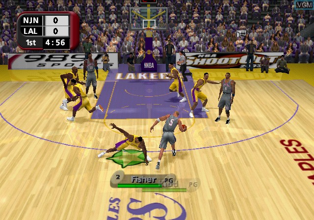 In-game screen of the game NBA ShootOut 2003 on Sony Playstation 2