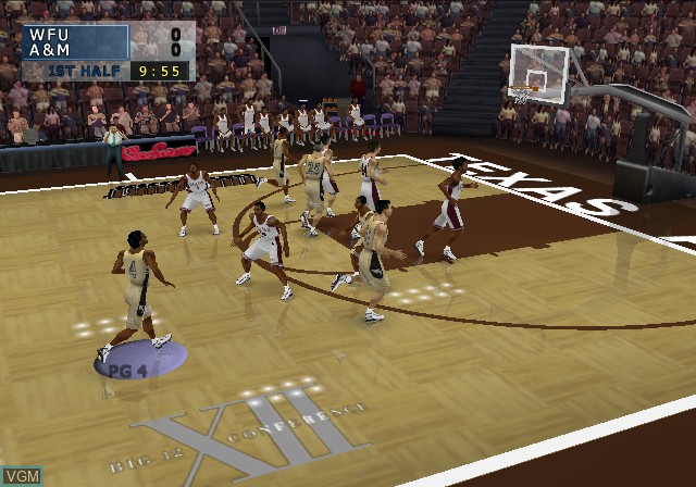 In-game screen of the game NCAA Final Four 2001 on Sony Playstation 2