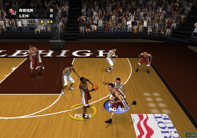 In-game screen of the game NCAA Final Four 2003 on Sony Playstation 2