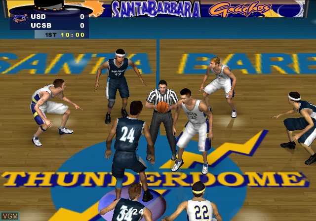 In-game screen of the game NCAA Final Four 2004 on Sony Playstation 2